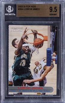 2003-04 SI For Kids #264 LeBron James Rookie Card - BGS GEM MINT 9.5